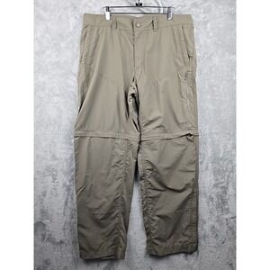 The North Face Horizon Convertible Pants Mens 36x29 Green Utility Zip Off Hiking